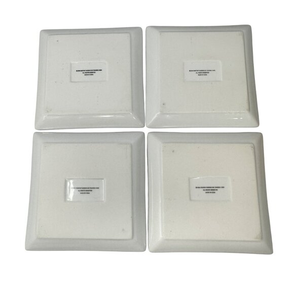 Boston Warehouse Snack Plates 2006 Square Ceramic Food Calorie Illustrations 4 - Picture 3 of 7